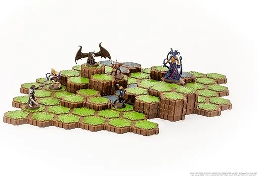 Renegade Game Studios Heroscape: Battle for The Wellspring Battle Box - Standard Edition | 2 Players, Ages 14 and up Contains 6 Miniatures, Terrain and Exclusive Wellspring Water Tiles!