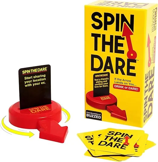 Spin The Dare - From the Creators of Viral Drinking Game Buzzed - The Perfect Friendsmas Christmas Party Games & Gift Ideas for Friends