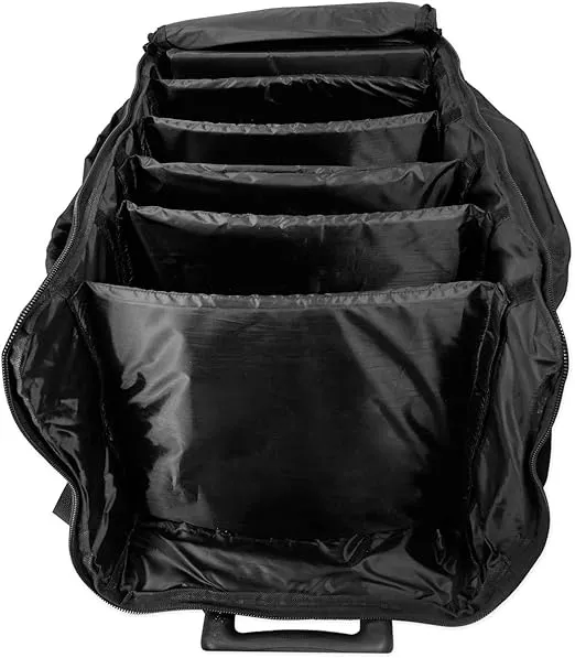 Rockville Rolling Travel Bag+Wheels & Handle 4 Large Lights (RLB50)