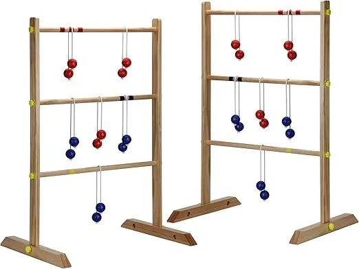 Hathaway Solid Wood Ladder Toss Game Set Brown