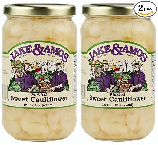 Jake & Amos - Sweet, Pickled Cauliflower/ 2 - 16 Oz. Jars