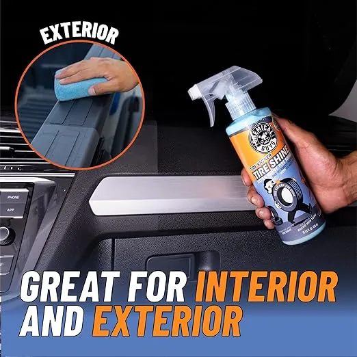 Chemical Guys Tire Kicker Sprayable Extra Glossy Tire Shine (Works on Rubber, Vinyl & Plastic) Safe for Cars, Trucks, Motorcycles, RVs & More, 16 fl oz