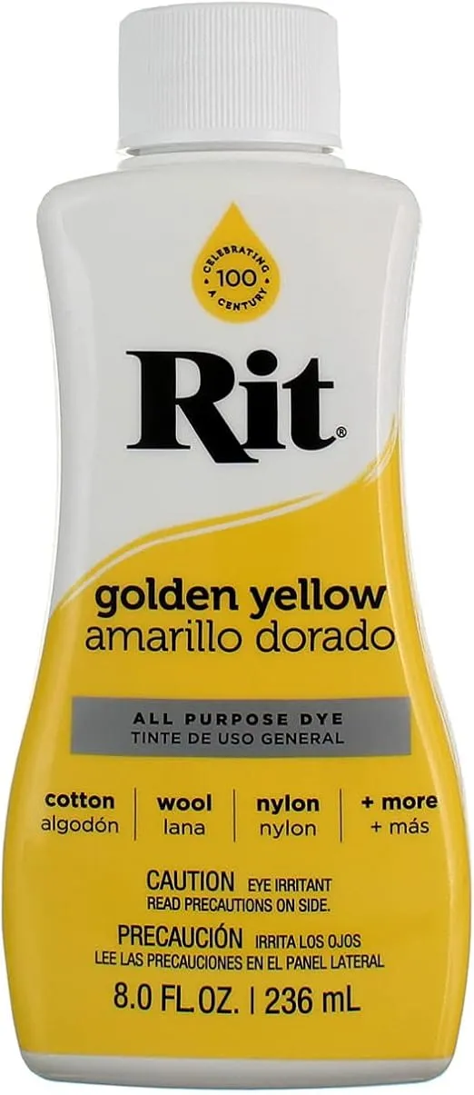 Rit Dye Liquid 8 Ounces Golden Yellow 8-88420 (3-Pack)