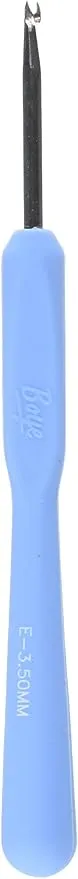 Boye 332680000EM Blue Ergonomic Metal Crochet Hook, US Size E, 6" L