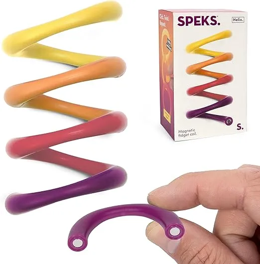 Speks Helix - Fidget Toy for Adults and Teens 14+ | Desk Toy for Office, Christmas Gift, Holiday Stocking Stuffer Present, Sensory Gadget for Stress Relief | Plasma