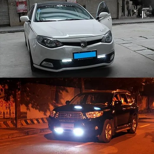 Auto 2PCS Fit 6 LED High Power LED Daytime Running Lights Driving Lamp Universal Fit LED Car Fog Light