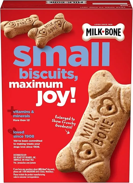 Milk-Bone Original Dog Treats for Small Dogs, 24 Ounce (Pack of 12), Crunchy Biscuit Helps Clean Teeth