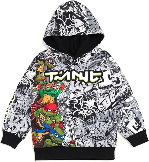 Teenage Mutant Ninja Turtles Fleece Pullover Hoodie Toddler to Big Kid Sizes (2T - 18-20)