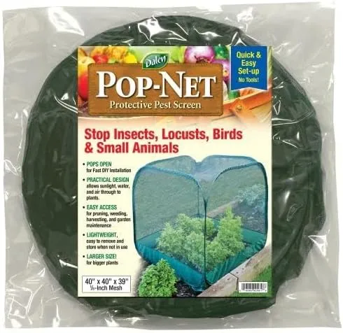 Gardeneer by Dalen Pop-Net Portable Protective Enclosure – Lightweight and Weatherproof – Easy DIY Installation – Safeguard Your Plants Against Garden Pests - 40" x 40" x 39"