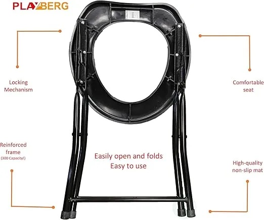 Folding Portable Toilet Seat for Camping and Hiking