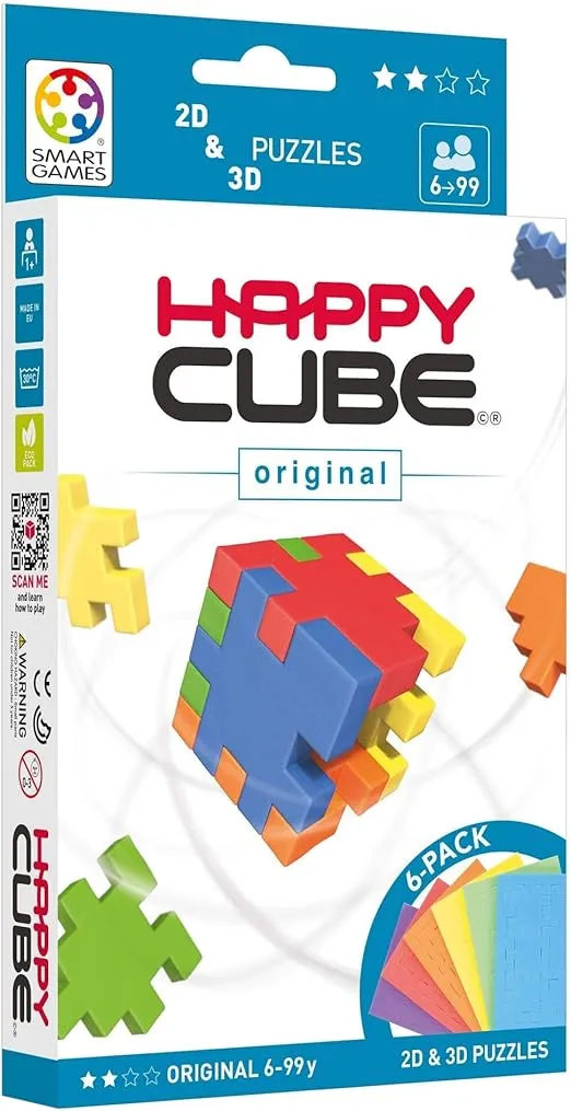 Happy HCO300 Original Cardboard Box 3D Puzzle, Pack of 6, 13x2,6x23 cm