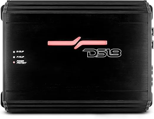 DS18 ZR800.4D Car Amplifier Class D 4-Channel Stereo Full Range Amp 3600 Watts Peak Power - Adjustable Frequency High/Low Pass Setting - Guaranteed to Supercharge Your Car Audio Sound System