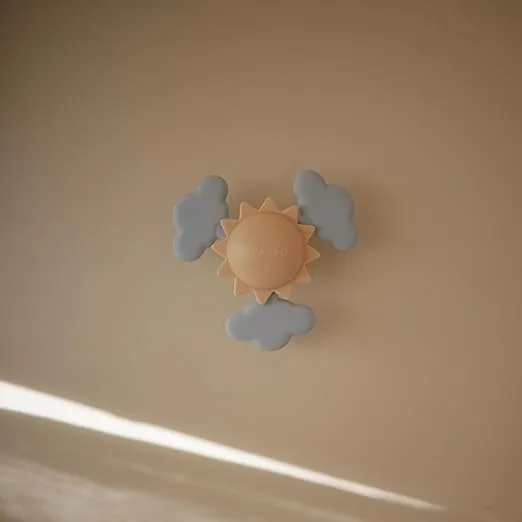 mushie Sunshine Suction Spinner Toy | Toddler Sensory Toys for Bath & Play