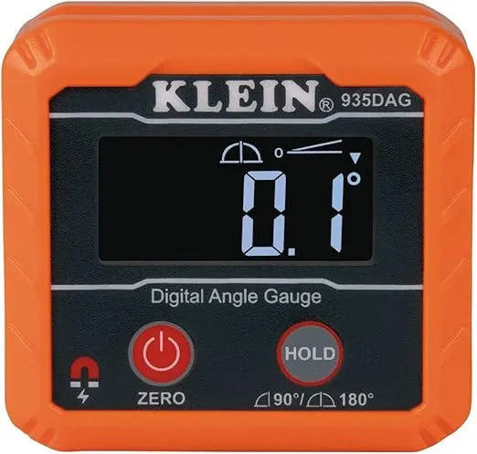 Klein Tools 935DAG Digital Electronic Level and Angle Gauge, Measures 0 - 90 and 0 - 180 Degree Ranges, Measures and Sets Angles