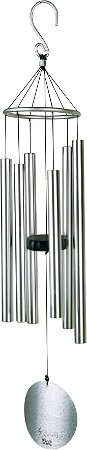 Nature’s Melody Aureole Tunes Wind Chimes – Outdoor Windchime with 6 Tubes Tuned to B Pentatonic Scale, 100% Rustproof Aluminum, Powder Finish & S Hook Hanger for Sympathy, Memorial Gift or Zen Garden