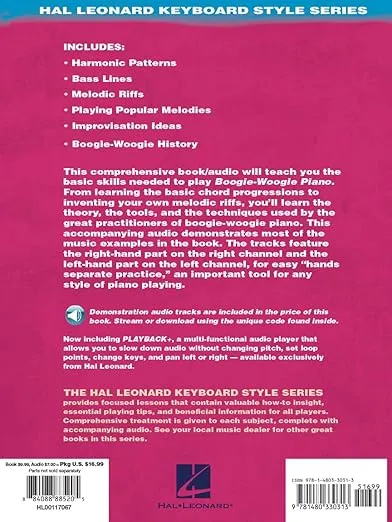Boogie-Woogie Piano: Hal Leonard Keyboard Style Series