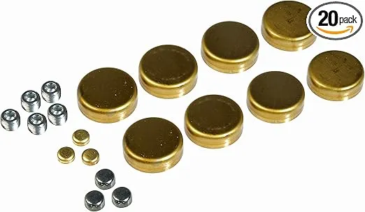Dorman 567-001 Gm Brass Expansion Plug Kit, 15 Expansion Plugs, 5 Pipe Plugs Compatible with Select Models, 20 Pack