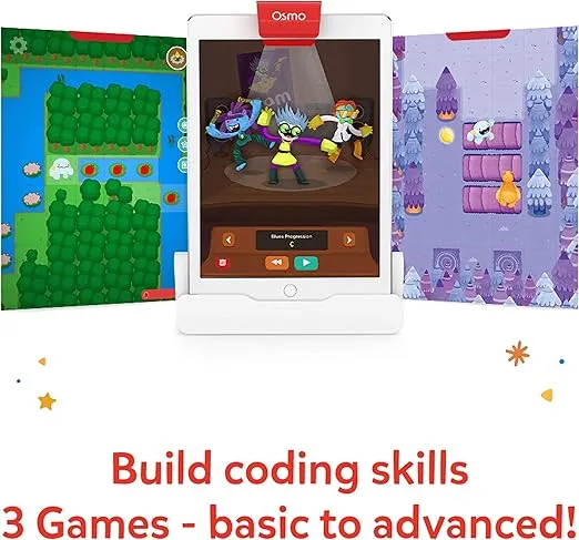 Osmo - Coding Family Bundle for iPhone, iPad & Fire Tablet - 3 Educational Learning Games - Ages 5-10+ - Coding Jam, Coding Awbie, Coding Duo - STEM Toy (Osmo Base Required) (Amazon Exclusive)