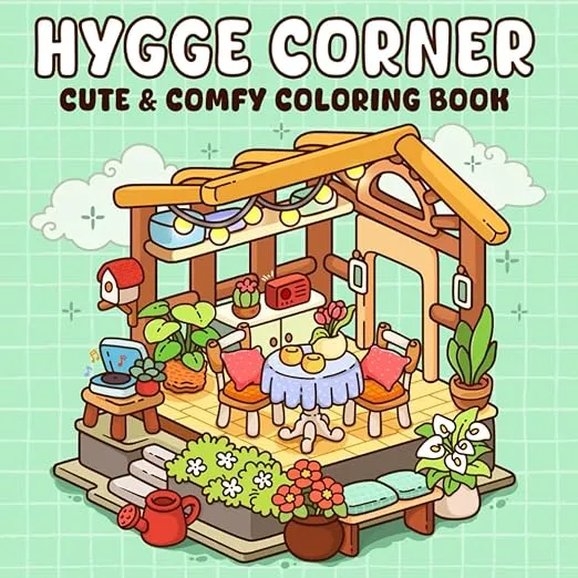 Hygge Corner: A Cozy Hygge Corners Relaxing Coloring Book with Charming Nooks for Adults & Teens