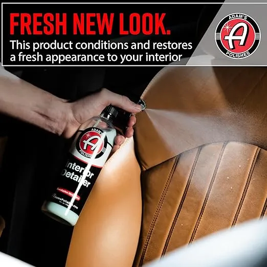 Adam's Polishes Interior Detailer (16oz) - Total Car Interior Cleaner, Protectant & Dressing | All Purpose Cleaner & Leather Conditioner | Vinyl, Dashboard, Screen, Seat Cleaner & More