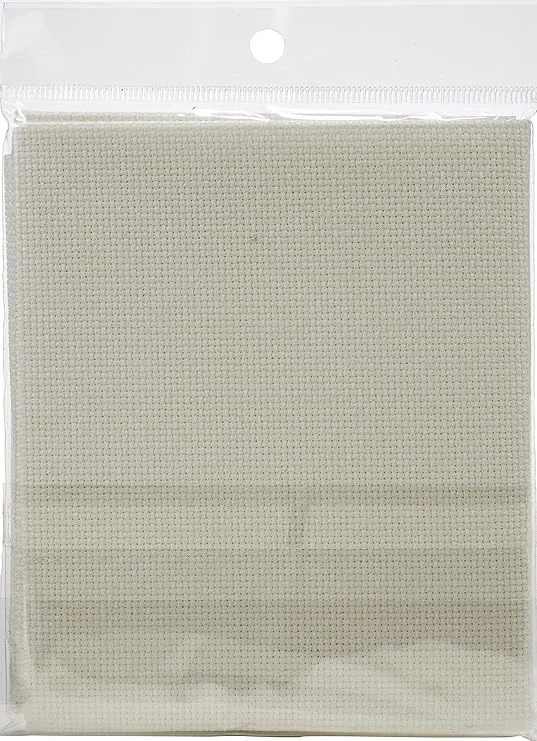 Design Works Crafts 18 Aida Fabric Pre-Cut for Counted Cross Stitch-White, Gold