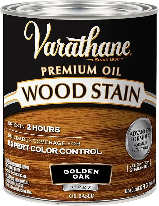 Varathane 211716H Premium Wood Stain, Quart, Golden Oak