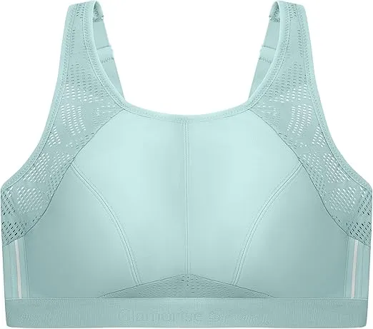 Glamorise Women's Plus Size No-Sweat Mesh Sports Bra Wirefree #1068