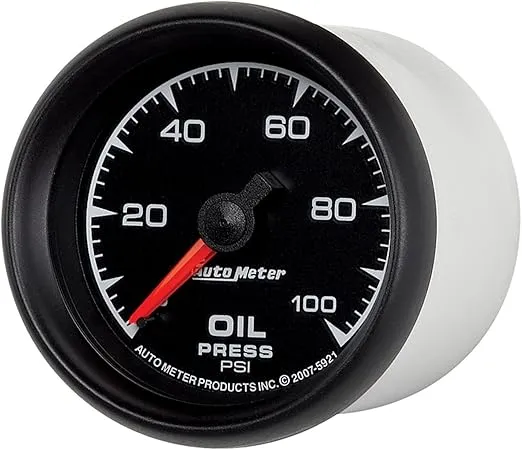 Auto Meter 5921 ES 2-1/16" 0-100 PSI Mechanical Oil Pressure Gauge