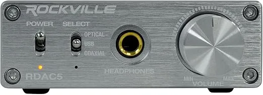Rockville RDAC5S DAC Digital to Analog Converter USB/Optical/RCA/Headphone Amp