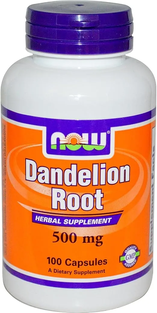 NOW Foods Dandelion Root 500 mg Caps, 100 ct