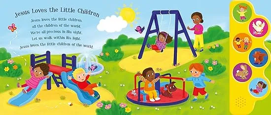 Jesus Loves Me and Other Bible Songs - Christian Children’s Books with 6 Sound Buttons for Toddlers