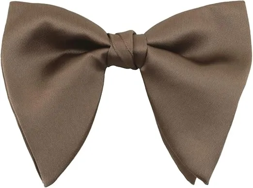 Mens Oversized Satin Silk Bow Tie Solid Color Formal Tuxedo Big Bowtie