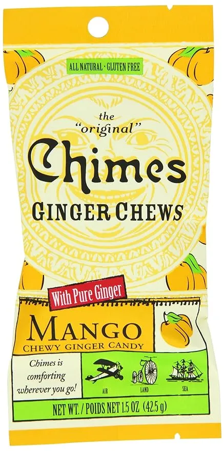 Chimes Ginger Chews Candy, Mango, 1.5 Ounce (Pack of 1)