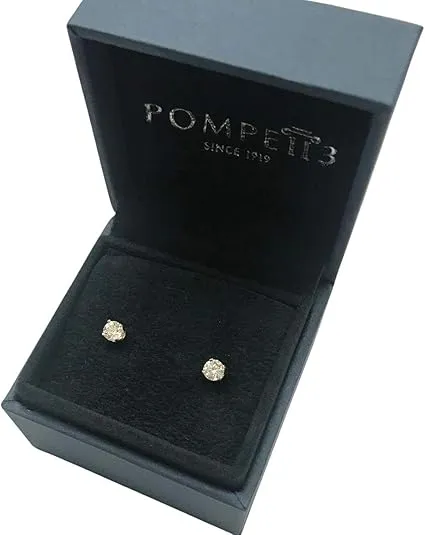 Certified 1/2Ct Natural Diamond Studs Round Brilliant Cut Women's Earrings in 14K Gold Setting