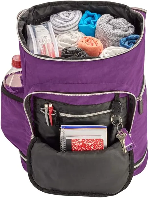 biaggi Zipsak Travel Laptop Backpack - TSA Friendly, Fits 16-inch Notebook, Perfect for Men & Women, College, Business, and Work (Purple)