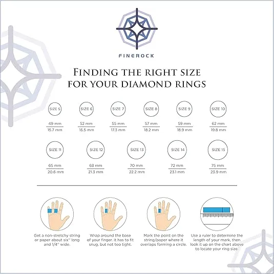 FINEROCK 1/10 Carat (ctw) 10K Gold Natural Round Diamond Ladies Wedding Anniversary Stackable Ring