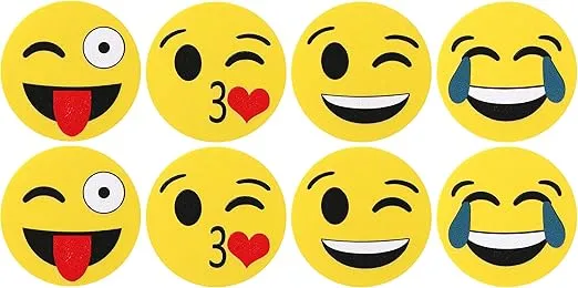 Mr. Pen- Smiley Dry Erase Eraser, 8 Pack, Dry Erase Eraser, Magnetic Dry Erase Eraser, Cute Smiley Magnetic Dry Erasers, Whiteboard Eraser, Mini Dry Erase Erasers, Dry Erasers, Mini Whiteboard Erasers