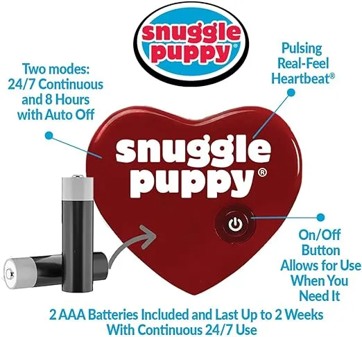 Original Snuggle Puppy Heartbeat Stuffed Dog Toy. Dog Plush for Anxiety Relief, Calming Aid, and Comfort Toy for Behavioral Training in Brown and White