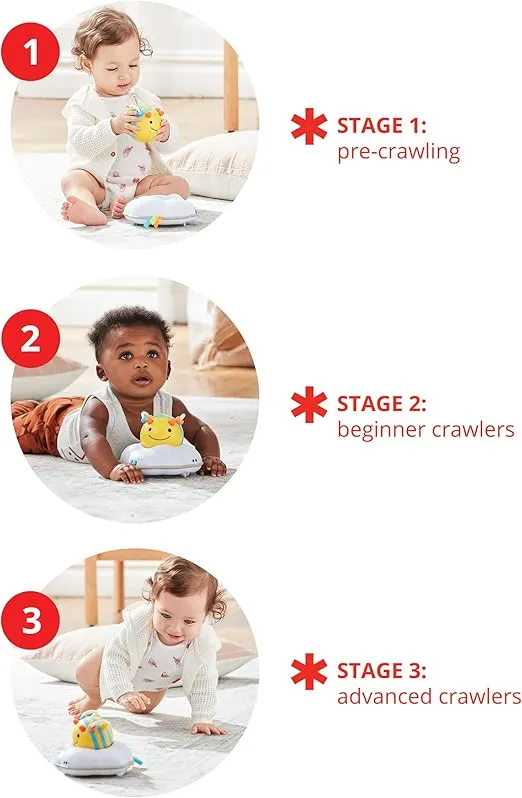 Skip Hop Baby Crawl Toy 3-Stage Developmental Learning Crawling Infant Toy, Explore & More Follow-Me Bee
