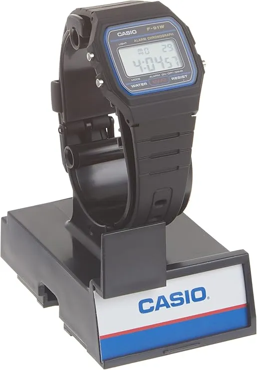 Casio F91W Series | Digital Watch | Water Resistant | LED Light | 1/100 SEC Stopwatch | Regular Time Keeping (HR, Min, SEC, PM, Date, Day) | Daily Alarm | Lightweight | 7 Year Battery
