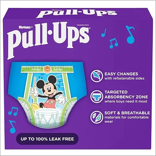 Pull-Ups Boys' Potty Training Pants, Size 3T-4T Training Underwear (32-40 lbs), 20 Count