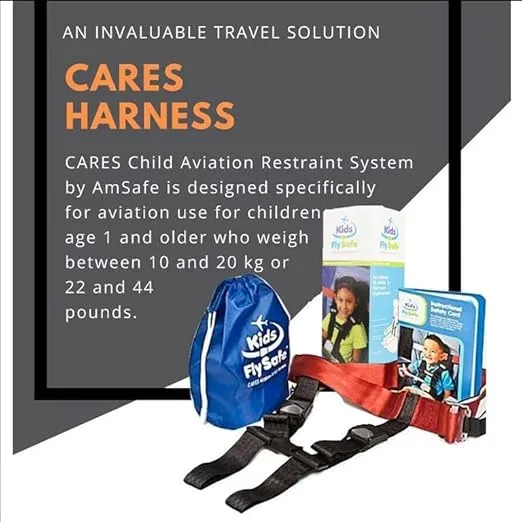 Cares Airplane Safety Travel Harness For Kids - Toddler Travel Restraint - Provides Extra Safety For Children on Flights - Light Weight, Portable, Easy to Store and Installs In Minutes.