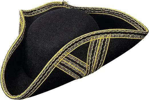 Dress Up America Tricorn Hat for Adults Colonial Hat for Men