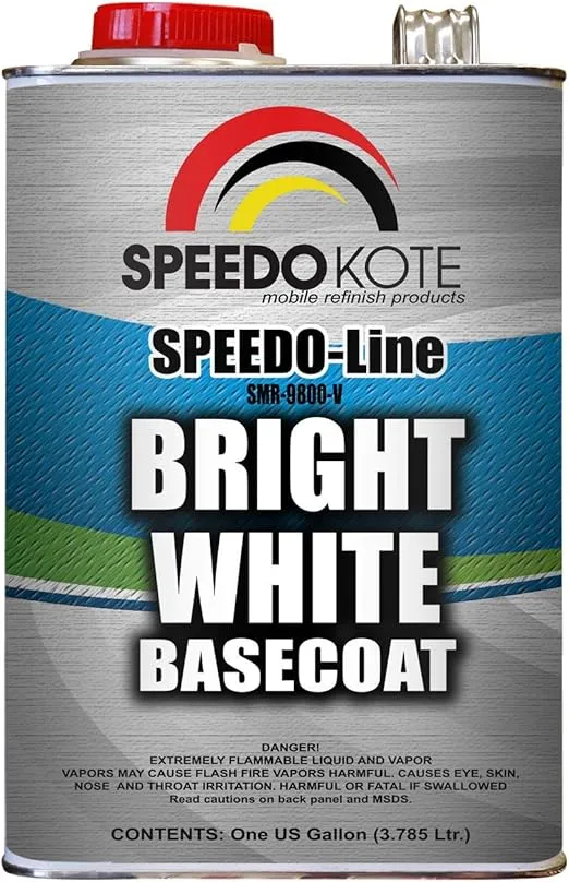 Speedokote Bright White Base coat 3.5 voc 50 state legal, One Gallon SMR-9800-V Basecoat