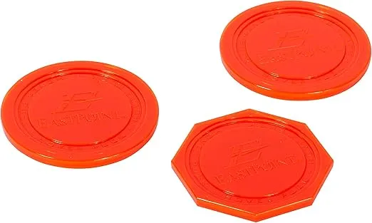 EastPoint Sports Air Hockey Pucks - 3 Pucks: 2 Round + 1 Octagonal, Replacement Pucks for Air Hockey Table