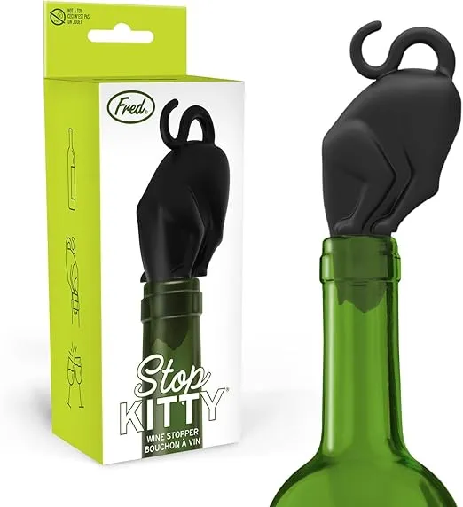 Genuine Fred STOP KITTY Wine Bottle Stopper