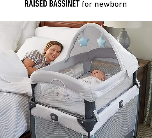 Graco My View 4 in 1 Bassinet | Infant to Toddler Bassinet with 4 Stages, Derby , 23.19x33.5x32.25 Inch (Pack of 1)
