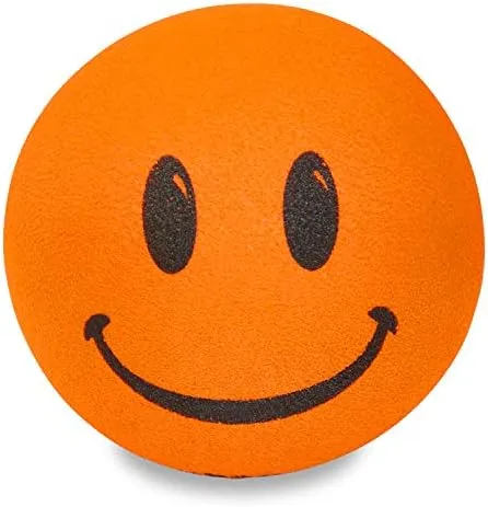 Car Antenna Topper/Mirror Dangler/Auto Dashboard Accessory (Orange Happy Face)