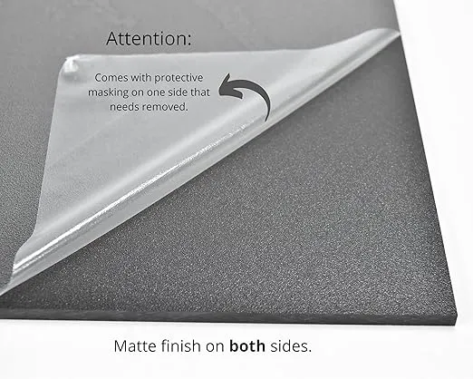 Black HDPE Boat Board, Marine Grade Plastic Sheet 1/4" Thick, Nominal Size 24" x 54", High Density Polyethylene Panel
