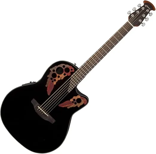 Ovation CE44-5 Acoustic-Electric Guitar, Black